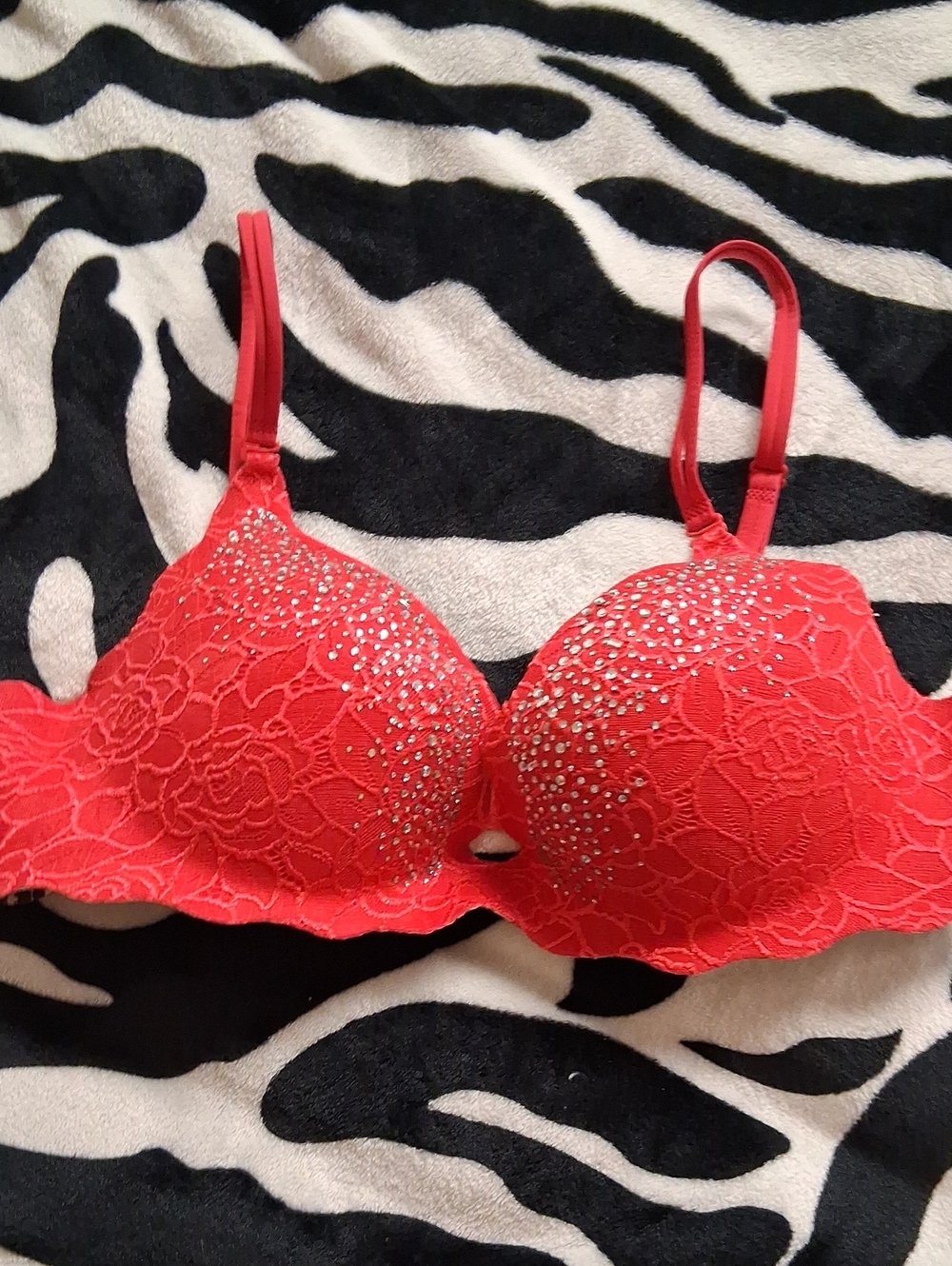 Victorias Secret Red Lace Push Up